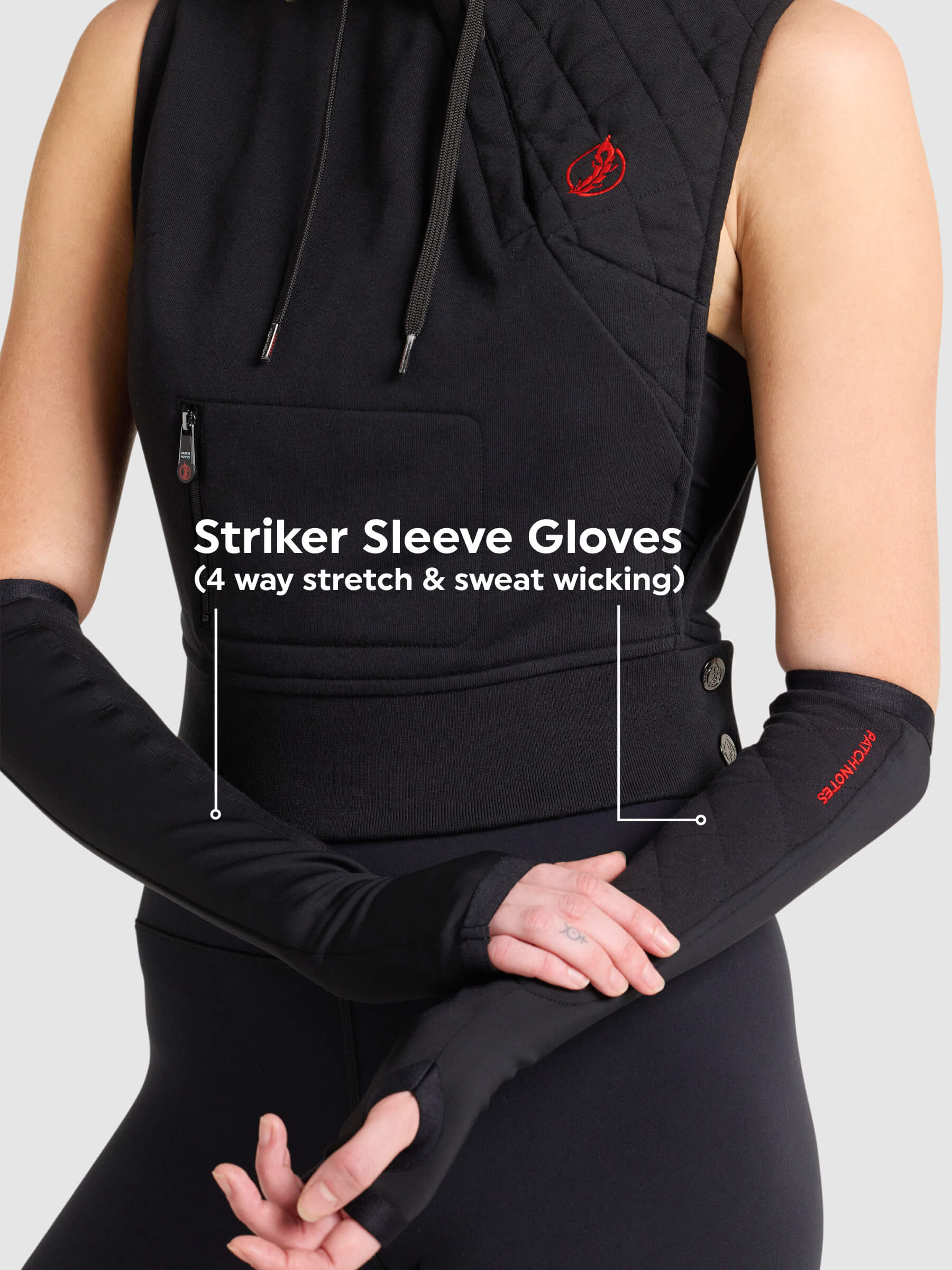 Martialist Hoodie & Sleeve Gloves - Patch Notes Apparel