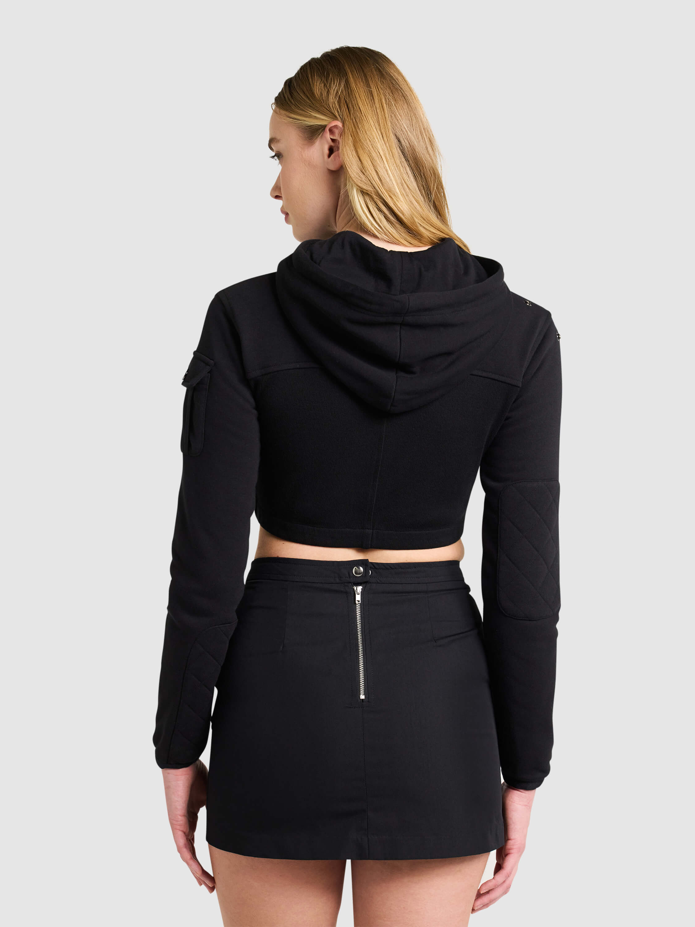 Rogue Cropped Hoodie - Black - Patch Notes Apparel