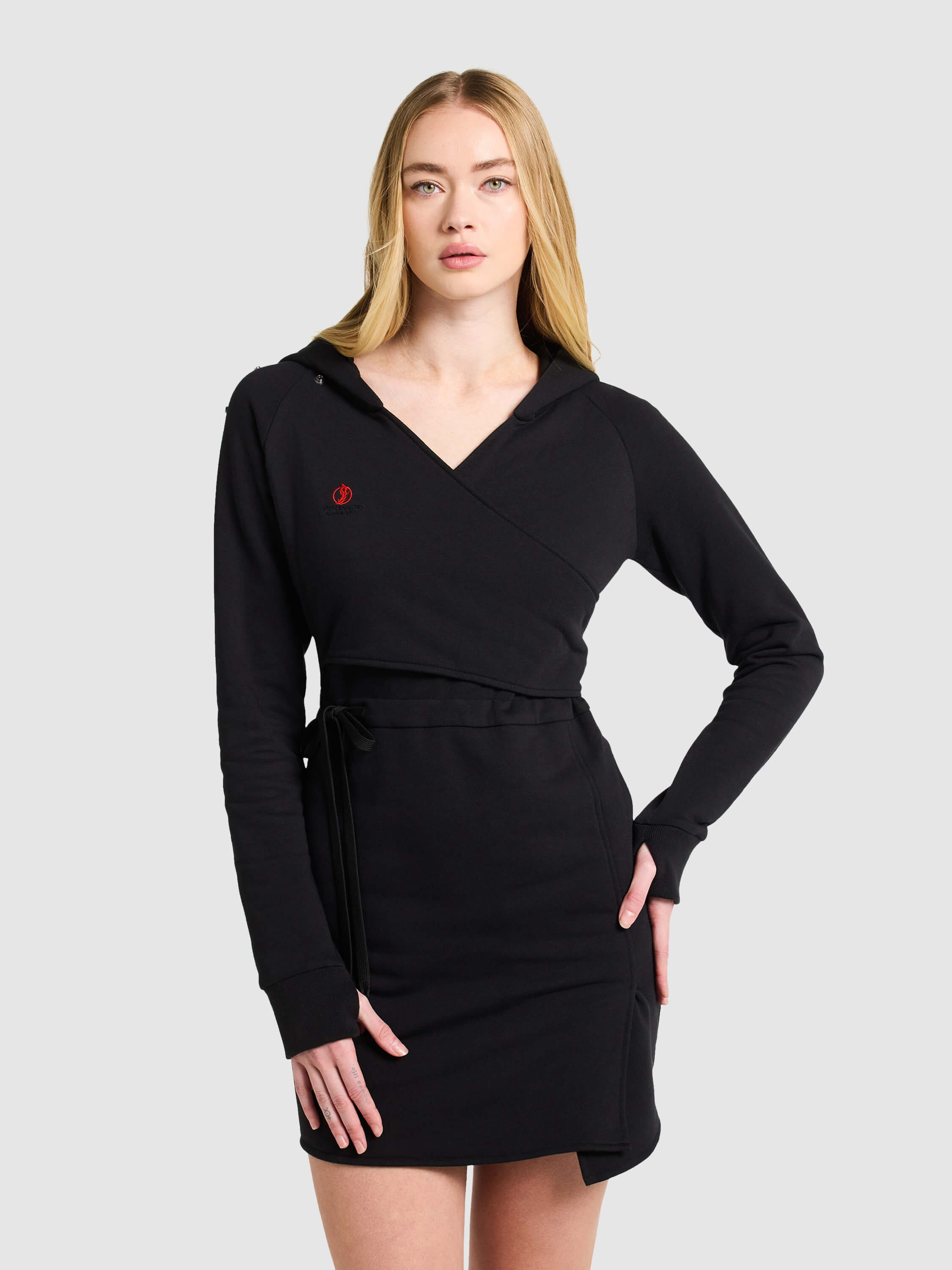 Sorceress Hoodie Dress - Black - Patch Notes Apparel