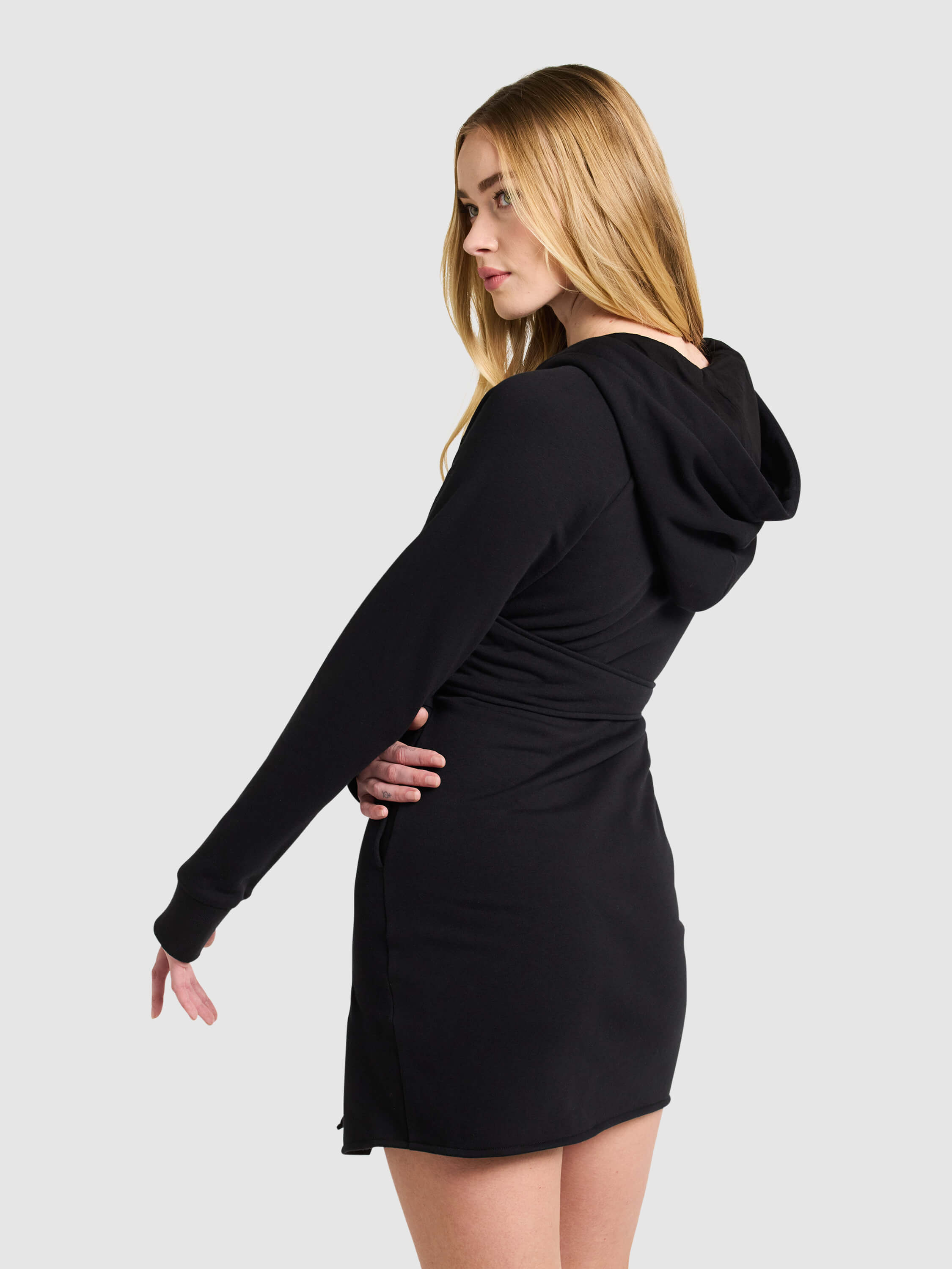 Sorceress Hoodie Dress - Black - Patch Notes Apparel