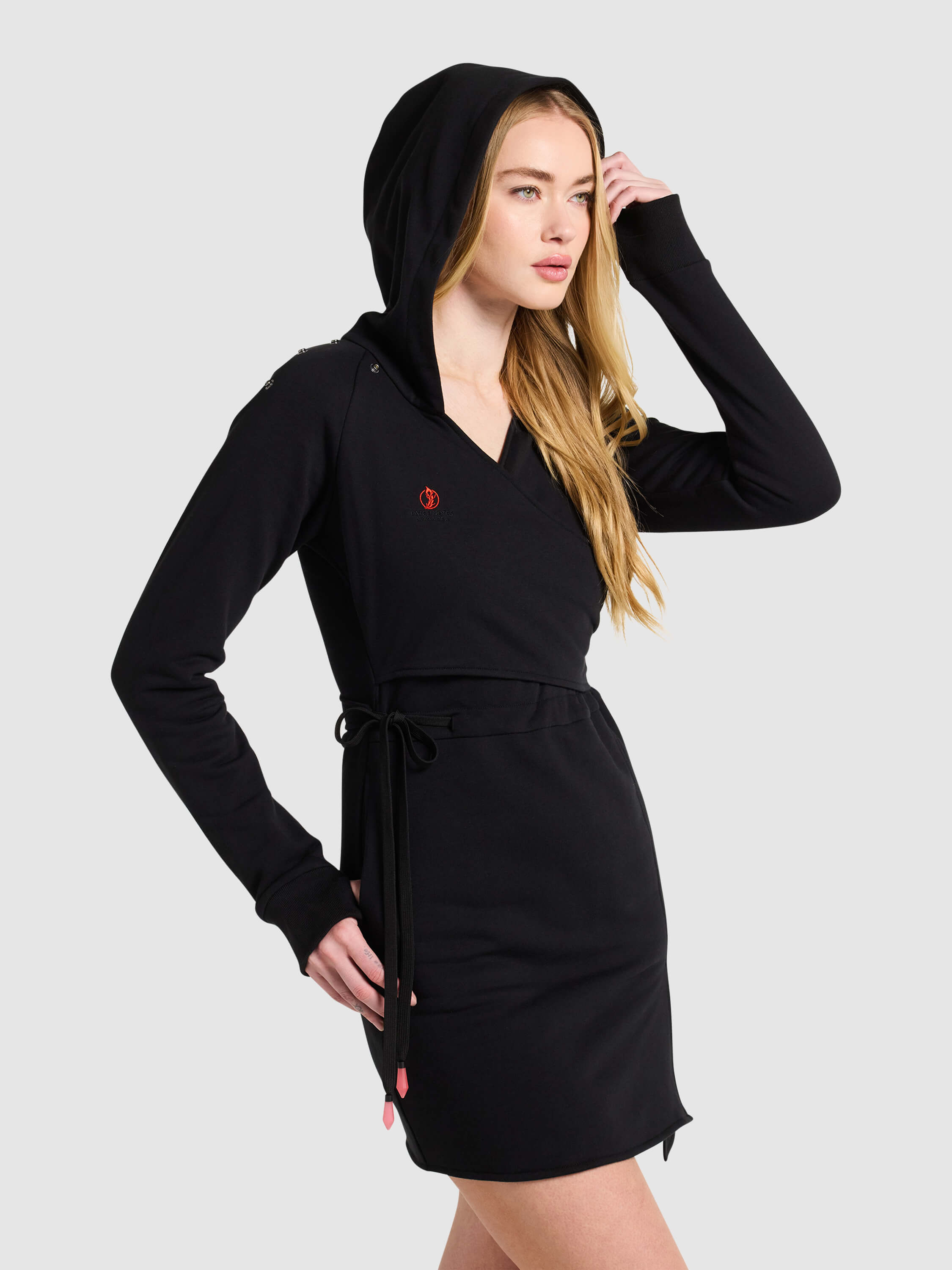 Sorceress Hoodie Dress - Black - Patch Notes Apparel