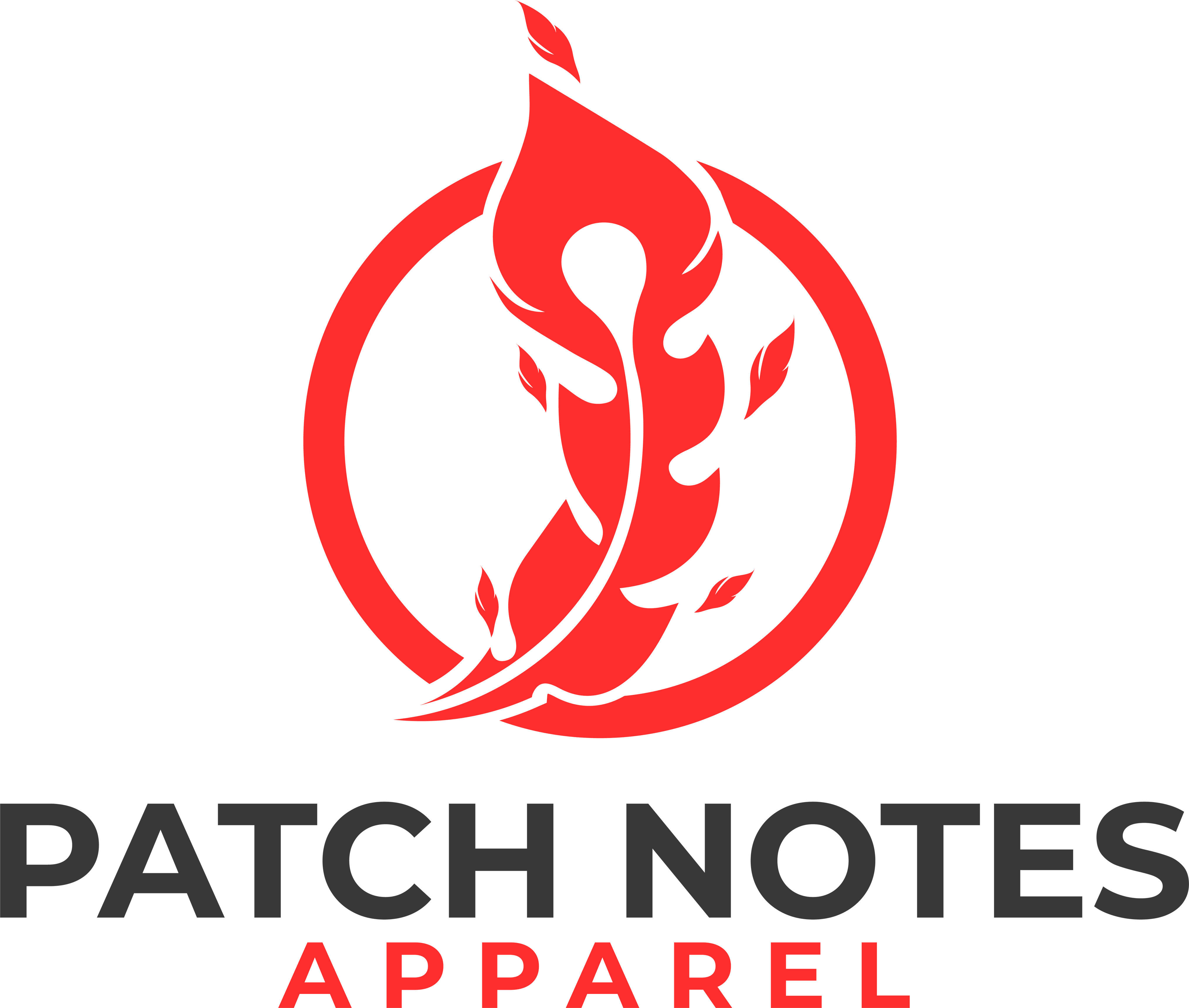 Patch Notes Apparel Logo Black Text