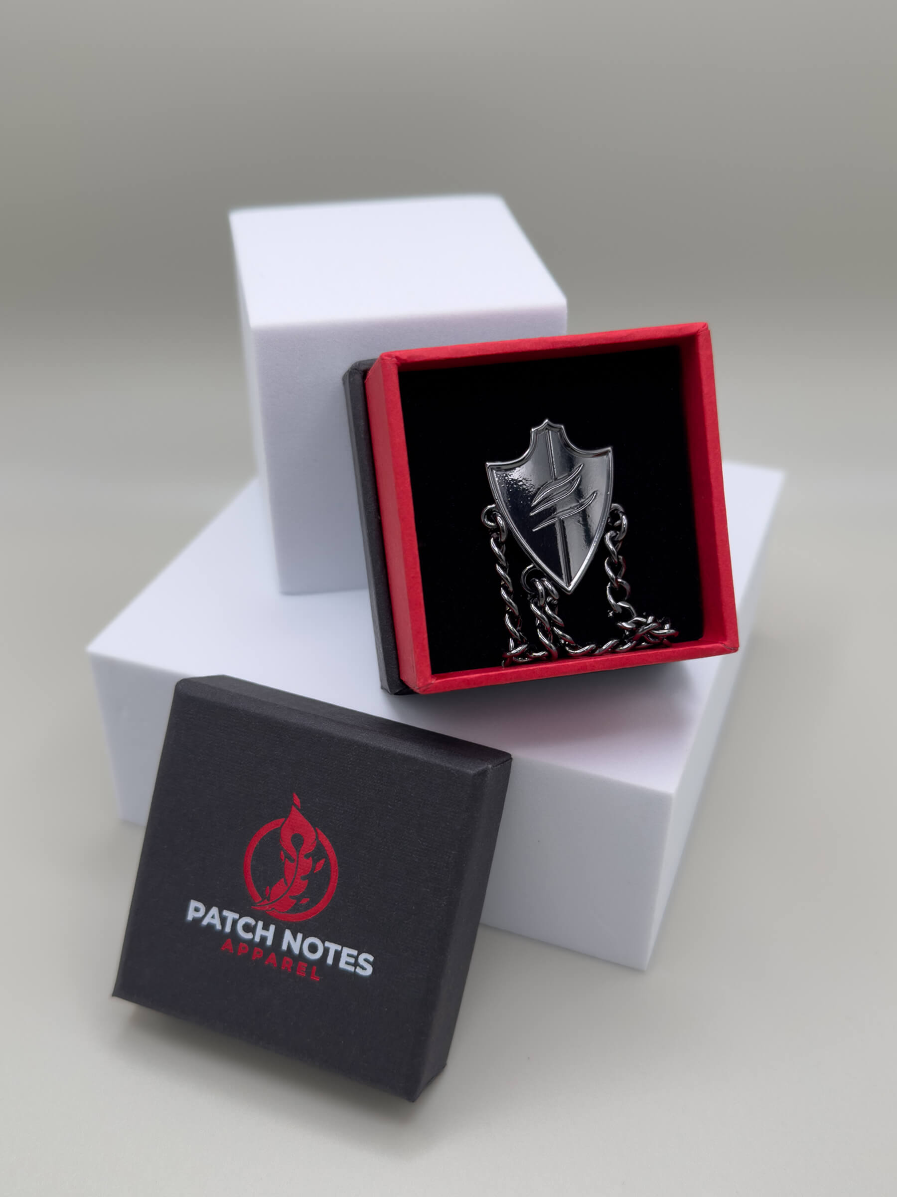 Claw Mark Shield - Warrior Class RPG Snap Jewelry - Gunmetal Color - Patch Notes Apparel