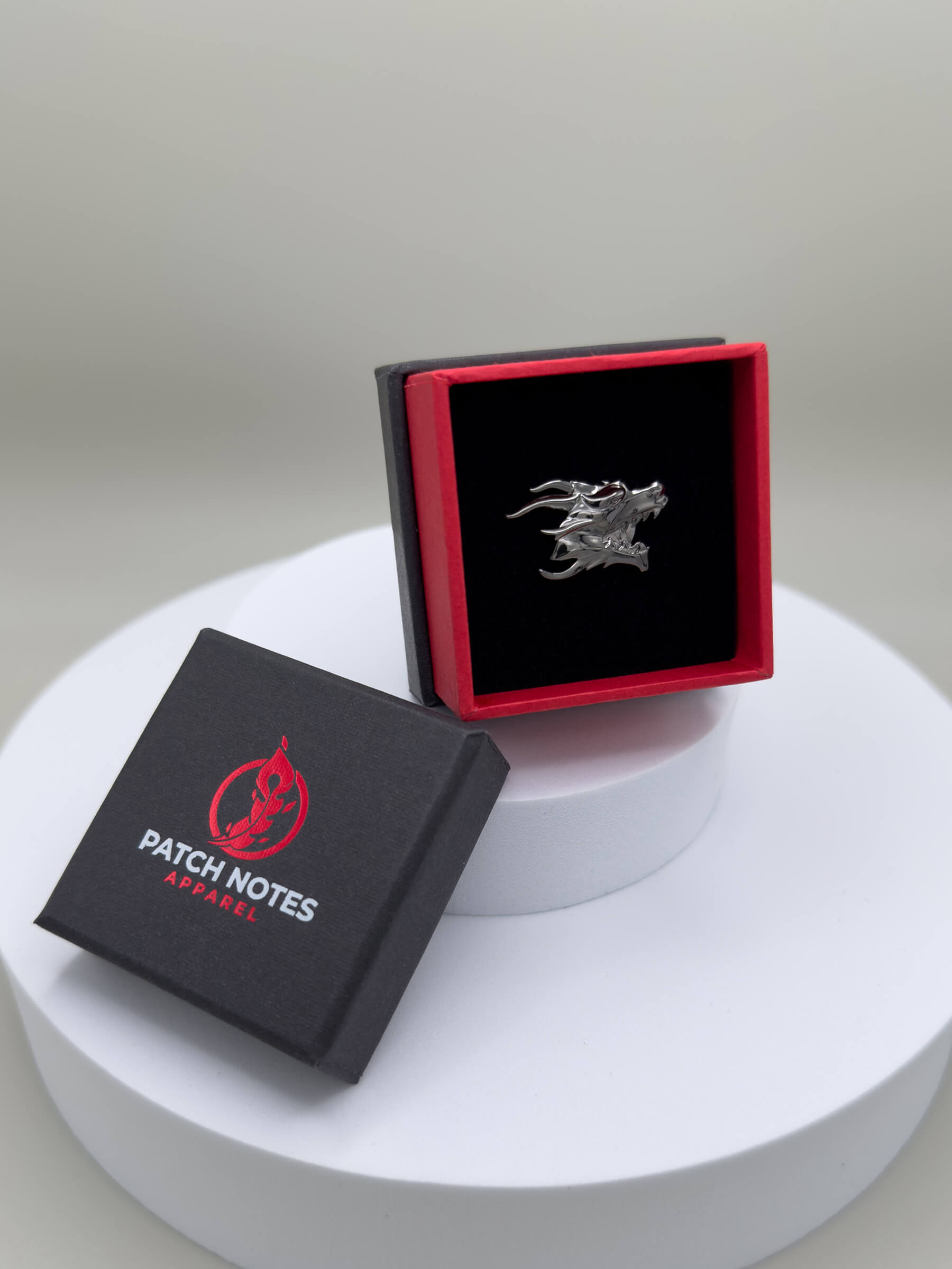 Emerging Dragon - Martialist Class RPG Snap Jewelry - Gunmetal Color - Patch Notes Apparel