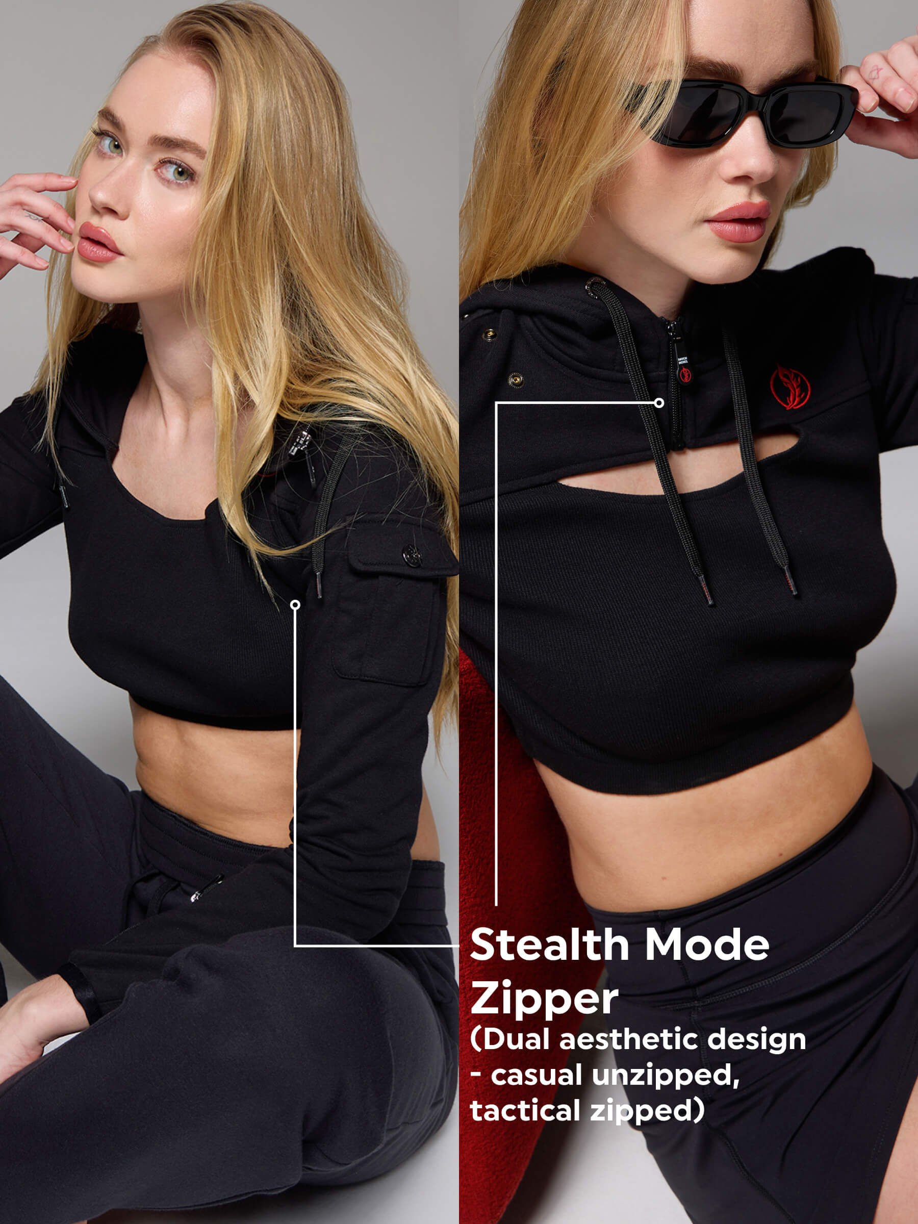 Rogue Cropped Hoodie