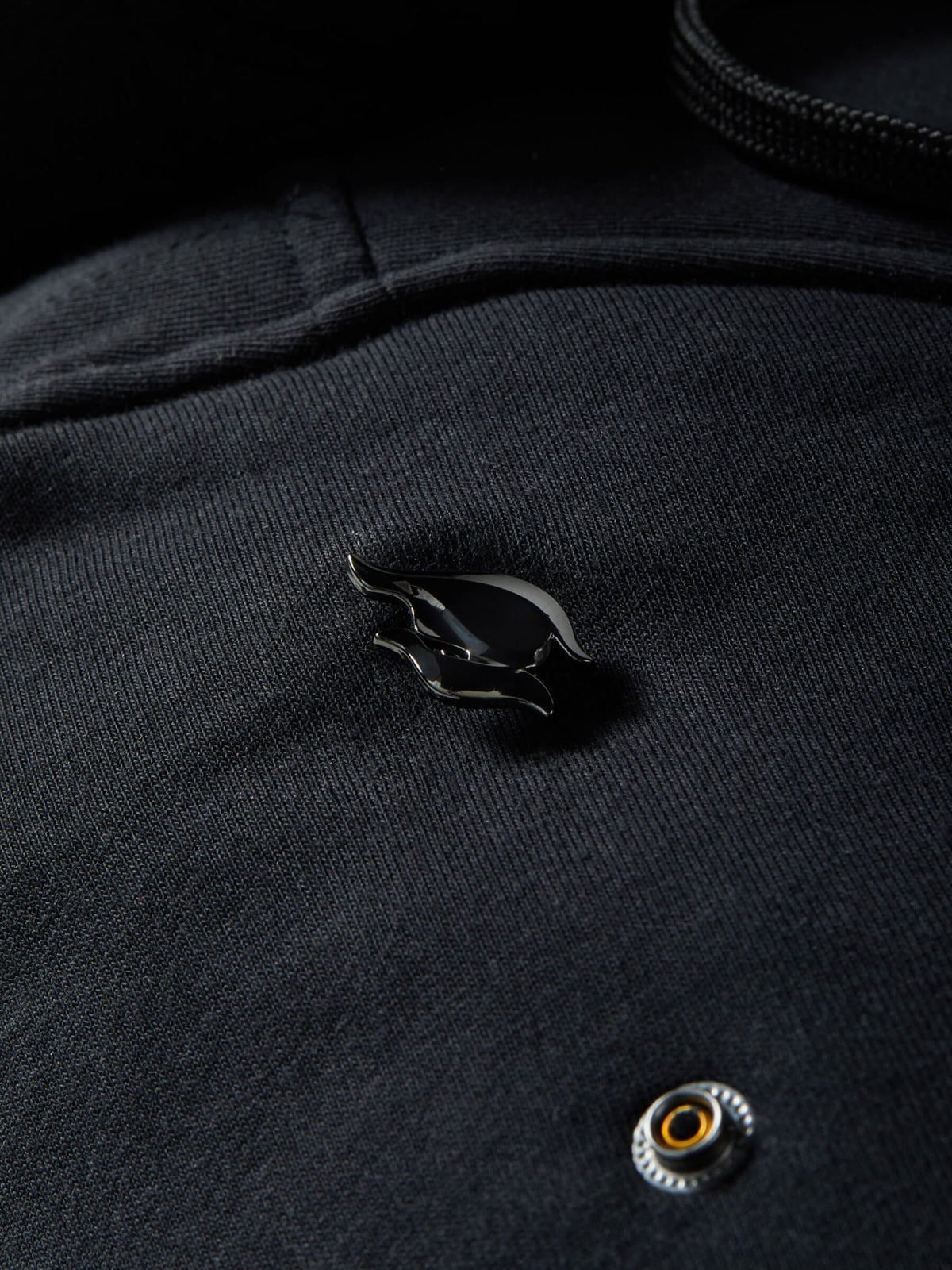 Rising Flames RPG Snap from Patch Notes Apparel in Gunmetal Silver