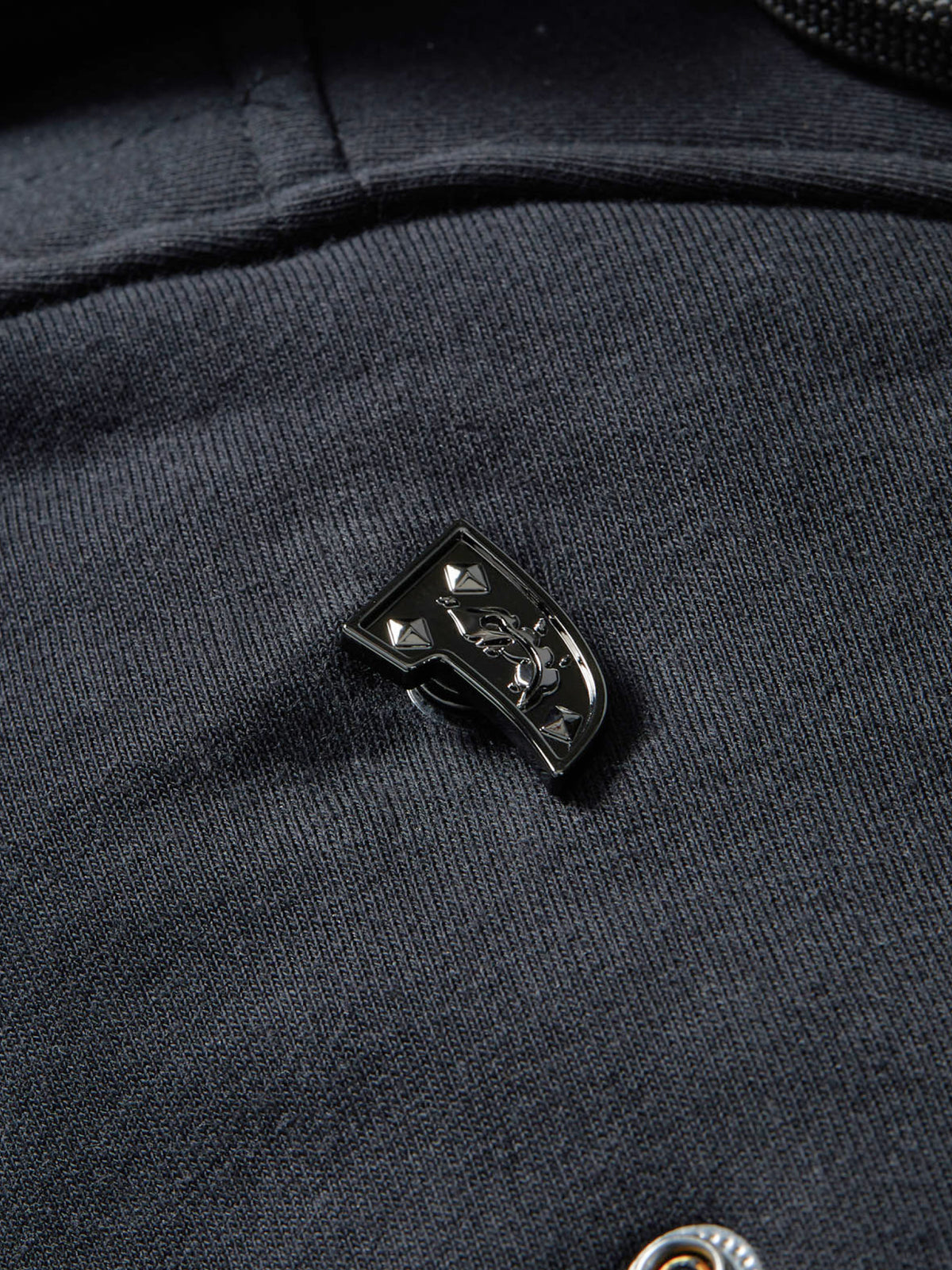 Studded Phoenix Plate RPG Snap from Patch Notes Apparel in Gunmetal Silver