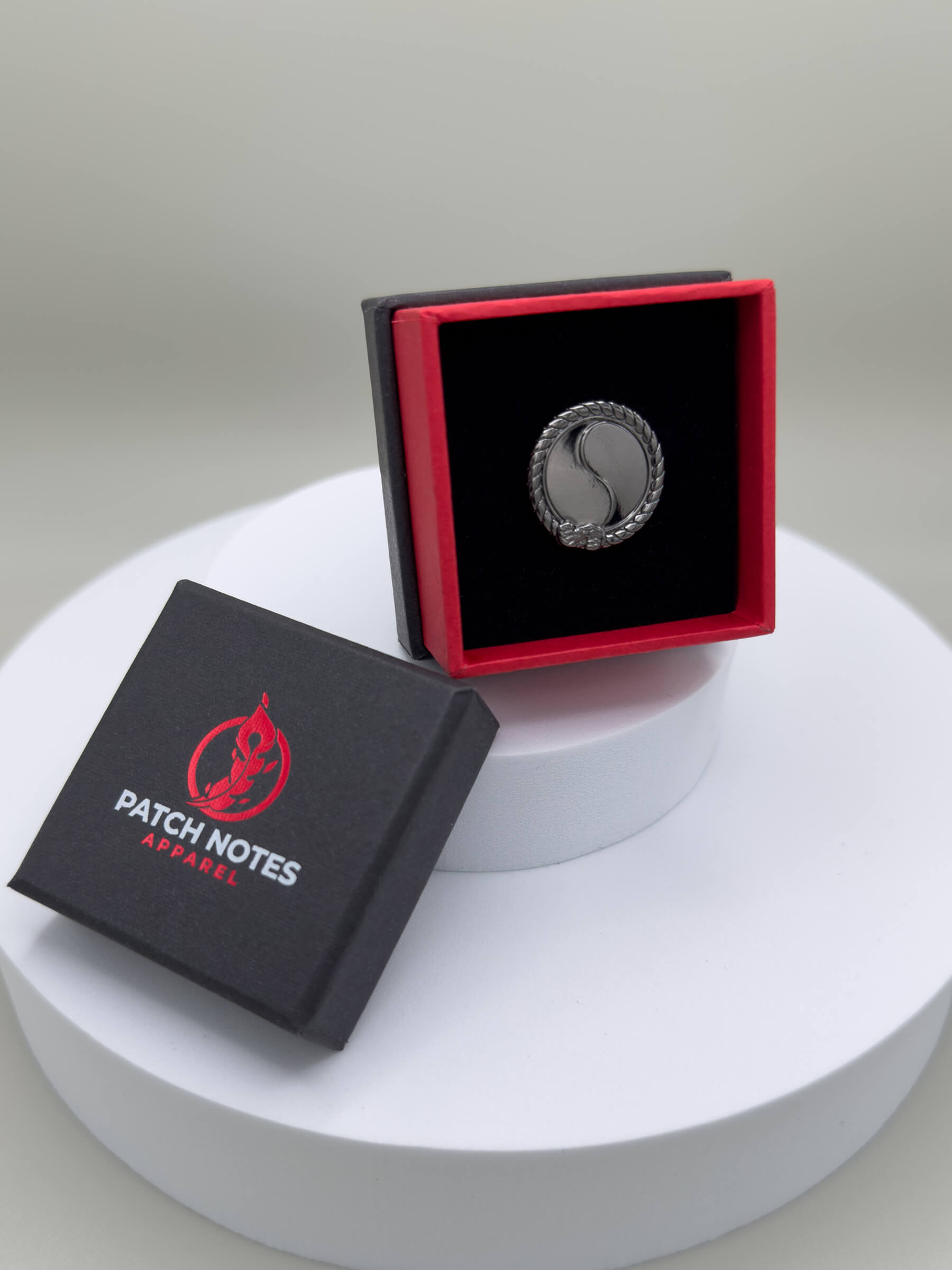 Yin-Yang Talisman - Martialist Class RPG Snap Jewelry - Gunmetal Color - Patch Notes Apparel